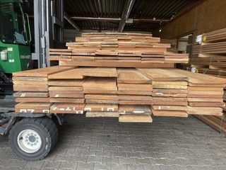 Ca. 116x Angelim Pedra Country Grade Planken Geschaafd , 18x190mm, len